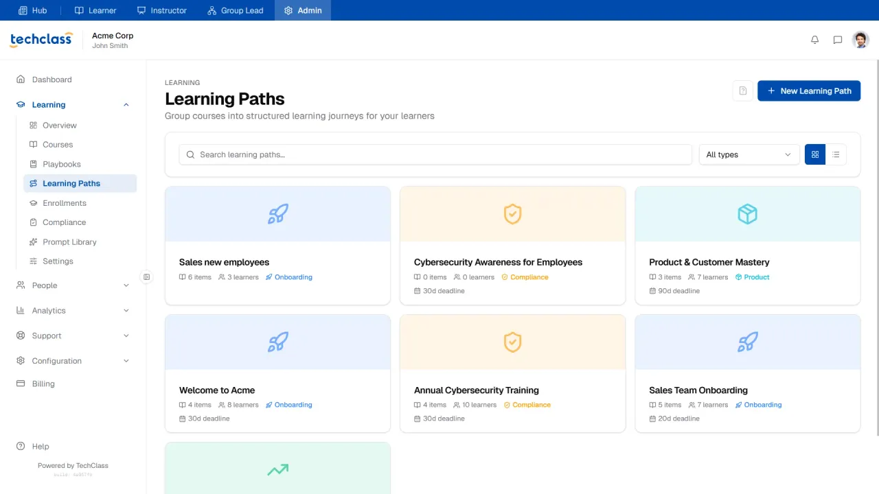 TechClass Learning Paths