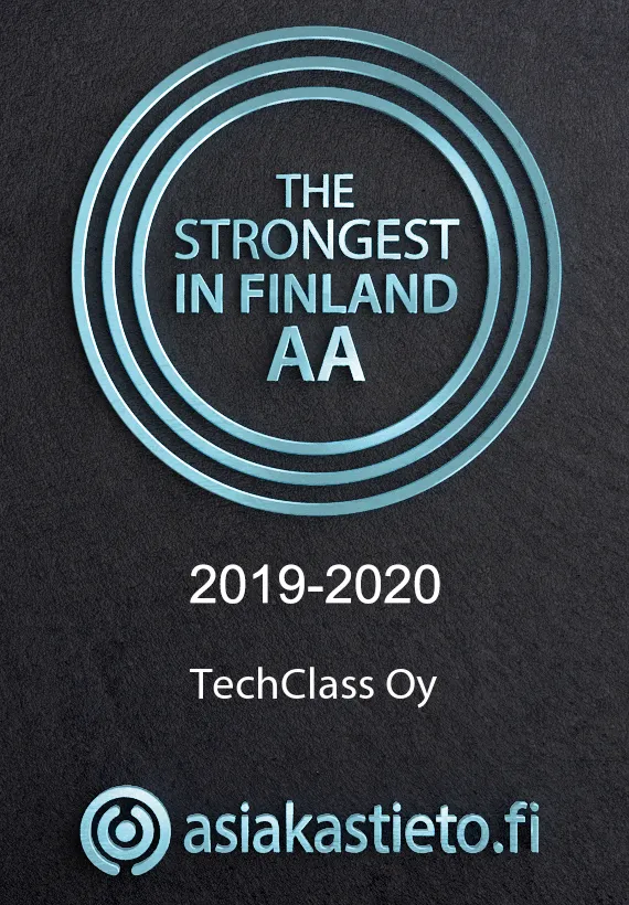 TechClass the Strongest in Finland certificate